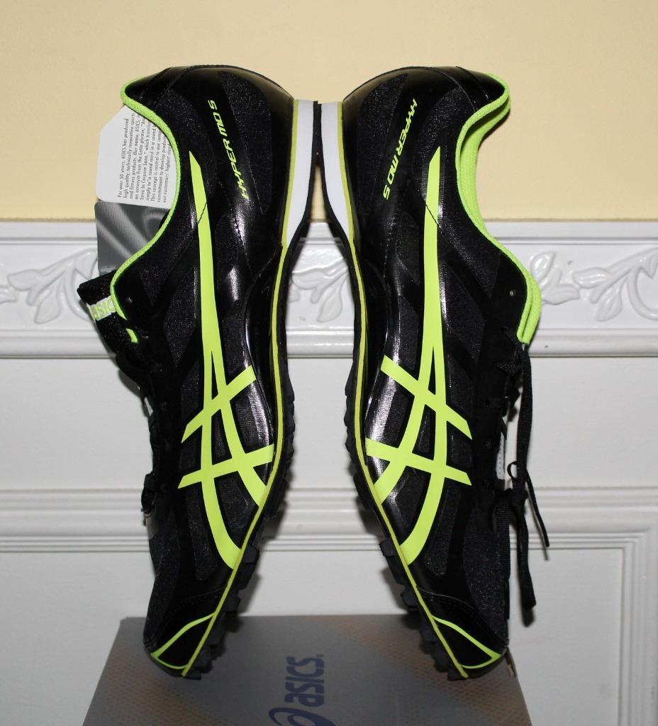 NEW BOX Asics Mens Hyper MD 5 Black & Yellow Track Field Spikes Shoes Sneaker 7