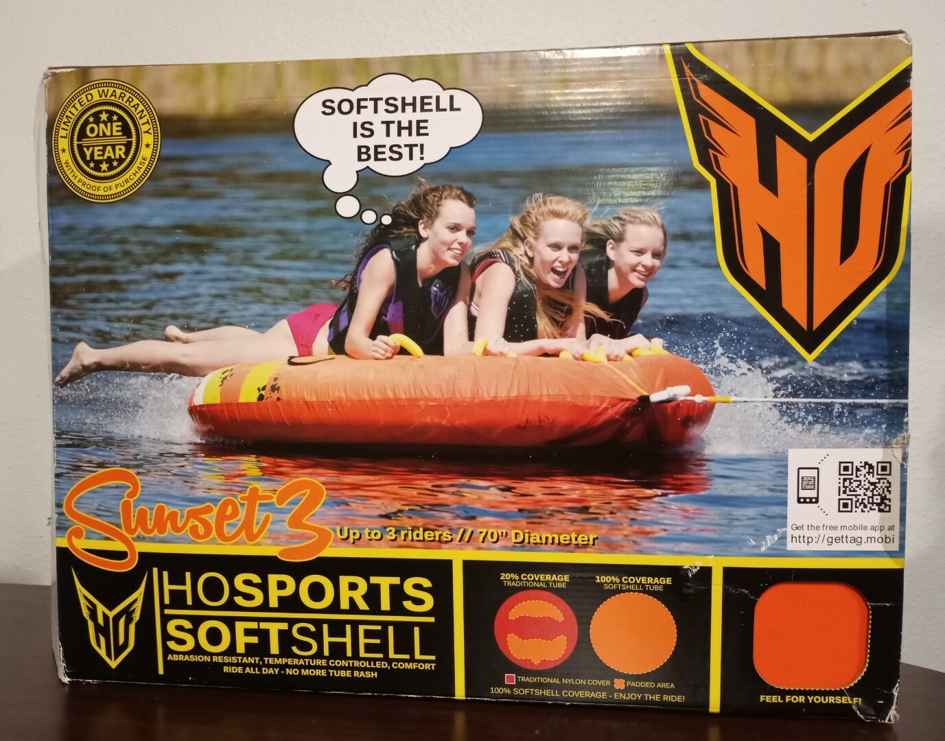 Softshell Sunset 3 HOSPORTS Water Tube Up To 3 People Tubing
