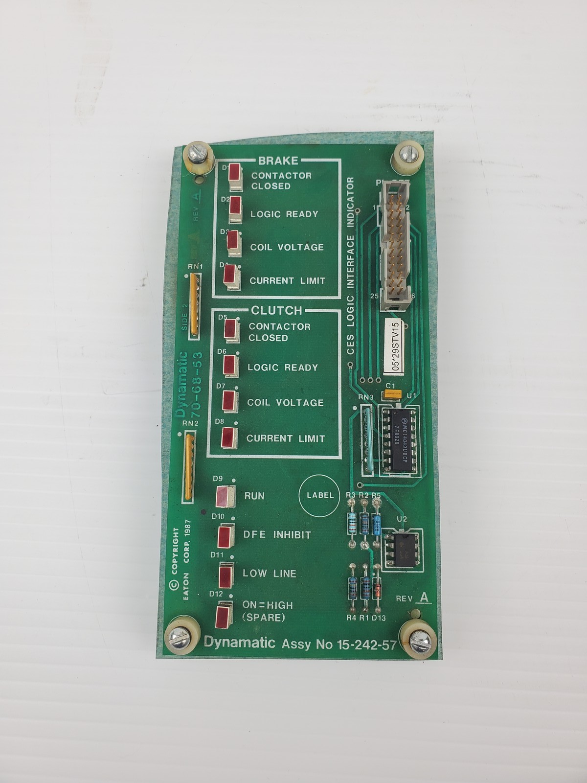 Dynamatic / Eaton 70-68-53 Circuit Board Assy No. 15-242-57