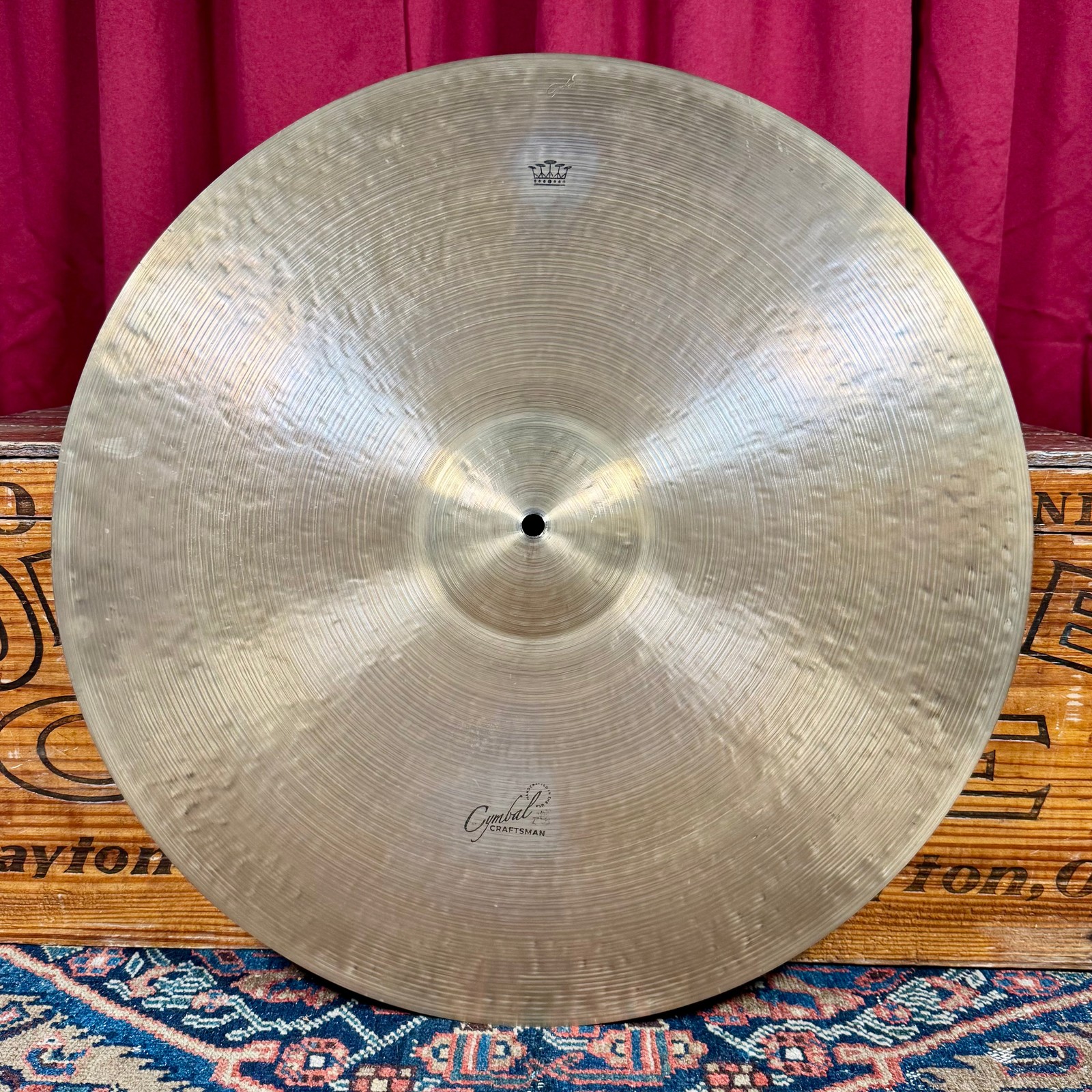 22" Royal Cymbals Cymbal Craftsman Crash Ride Cymbal Patina Finish 2534g *Video