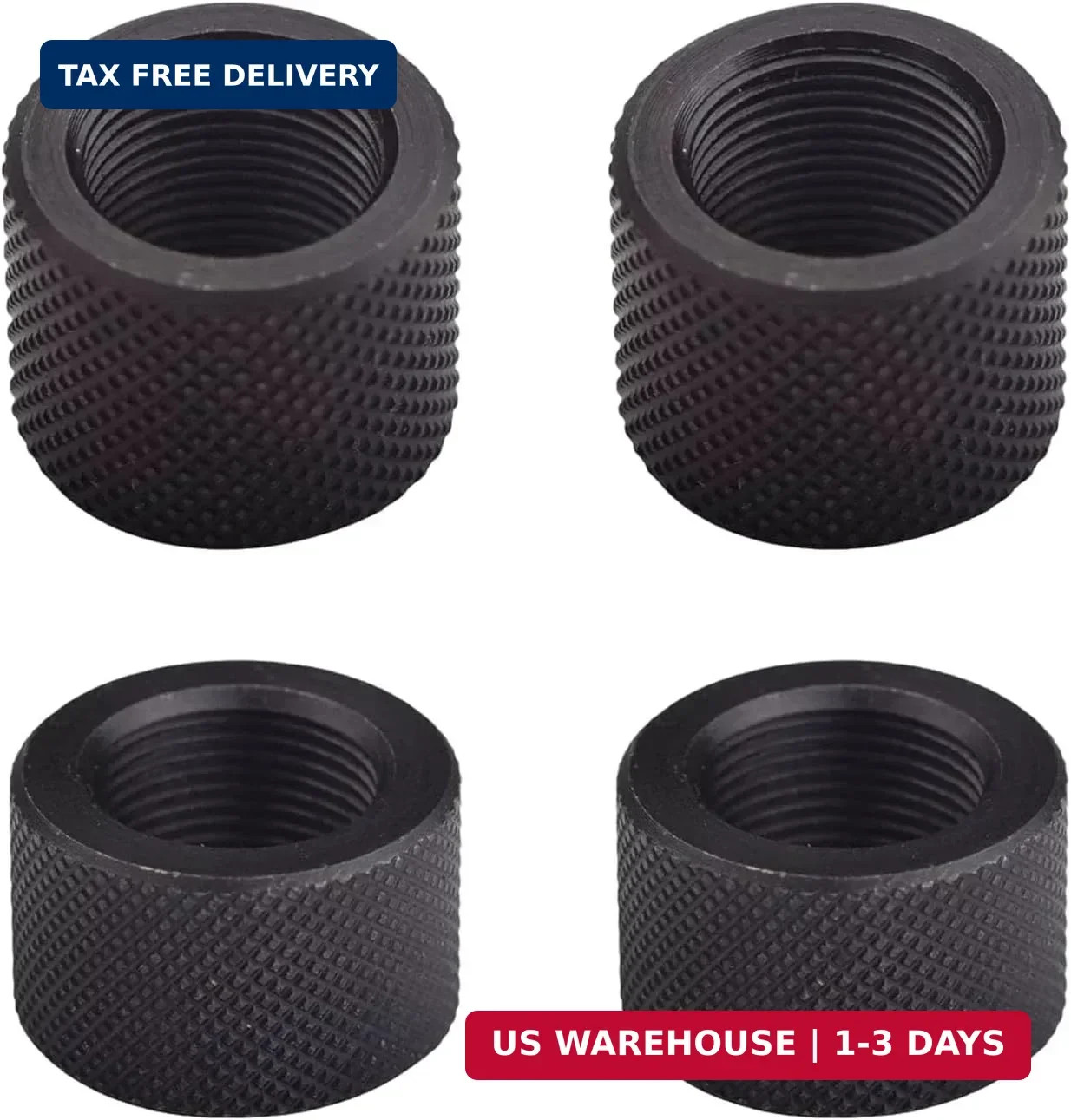 4 Pcs 1/2 x 28 and 5/8 x 24 Thread Protector for.223 and.308