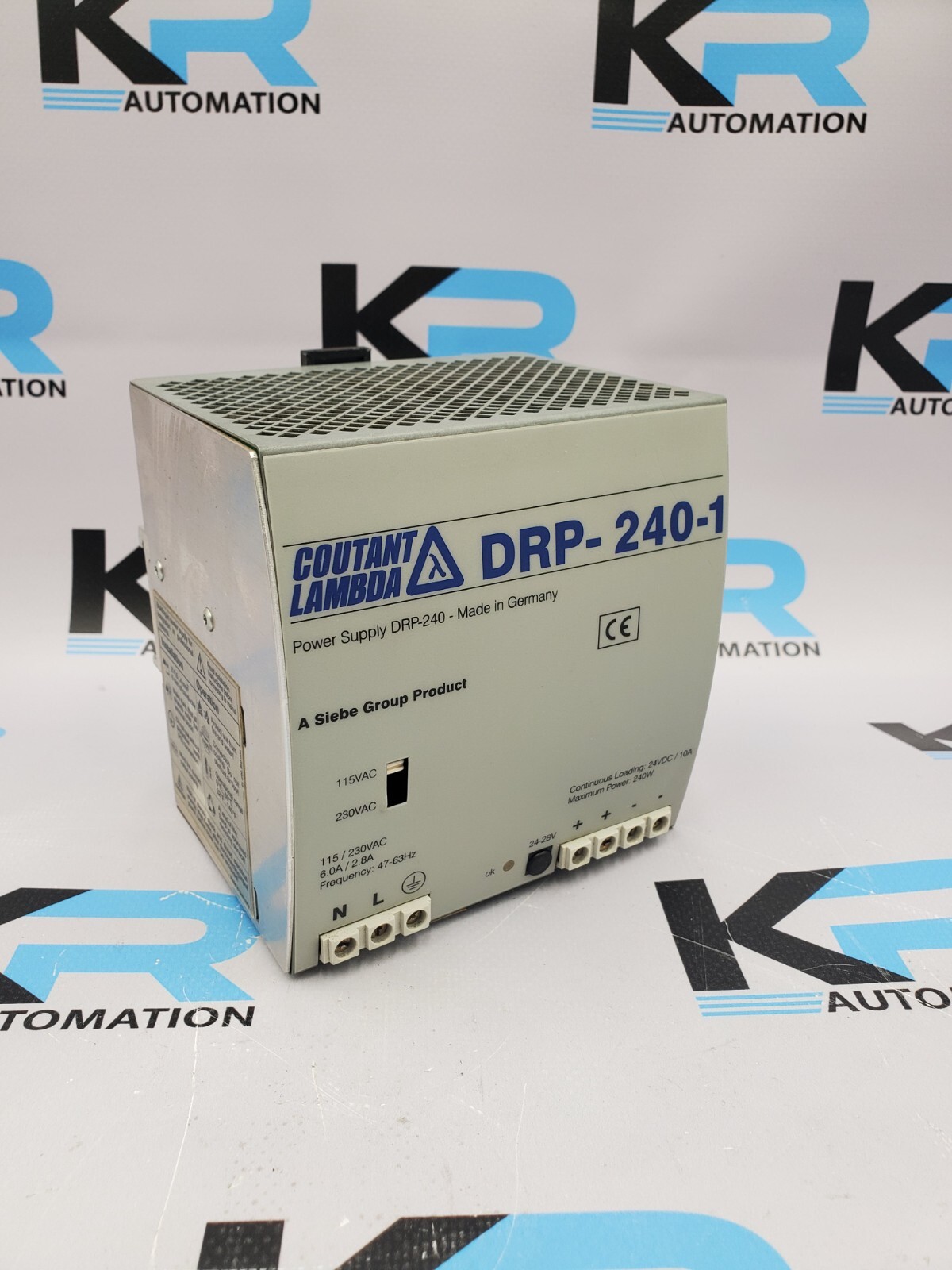 Coutant Lambda DRP-240-1 Power Supply Din Rail 230VAC In 24VDC 240W Out