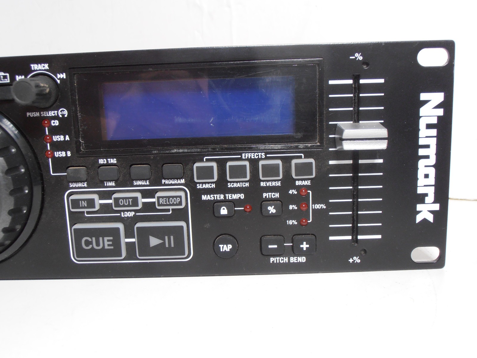 Numark CDN77 usb Pro MP3-CD Controller Rack Mount Dual Display Unknown Condition