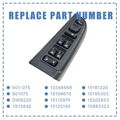 15883323 Driver Side Power Window Switch, Compatible with Chevy Silverado 2003