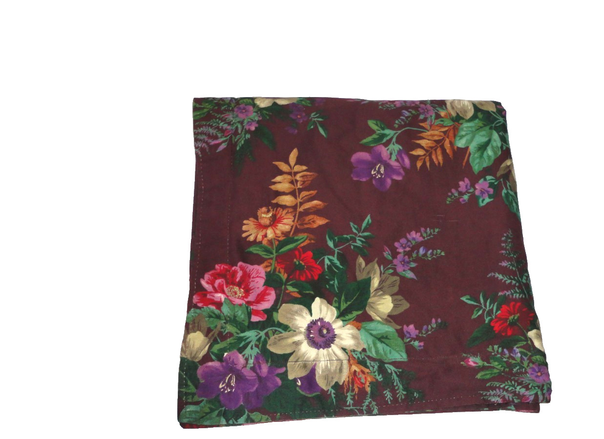 CHAPS Brittany burgundy/plum purple pink floral (1) EURO PILLOW SHAM 26X26