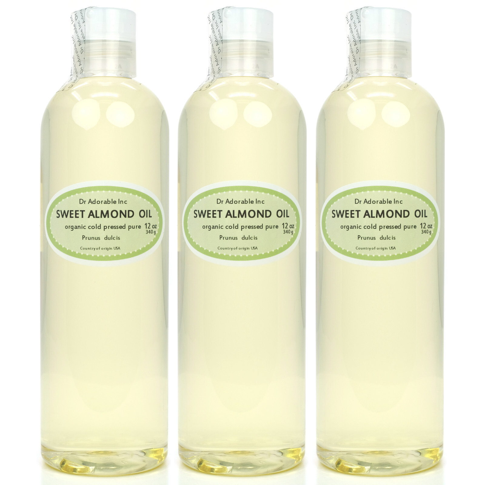 Premium Sweet Almond Oil Pure Organic Cold Pressed Best Fresh 2 oz up to 7 LB