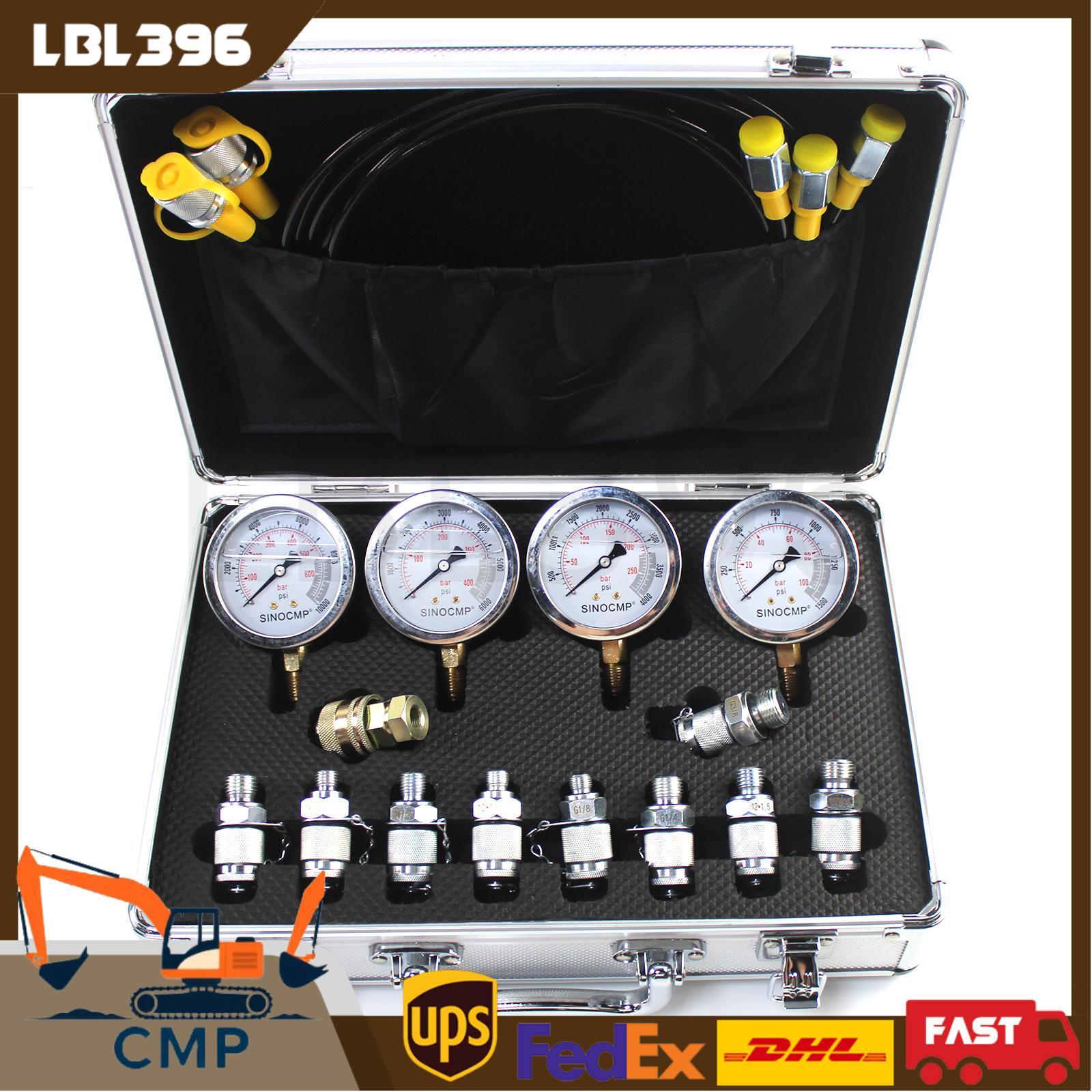 Hydraulic Pressure Test Kit 10/25/40/60Mpa Gauges for CAT CASE John Deere