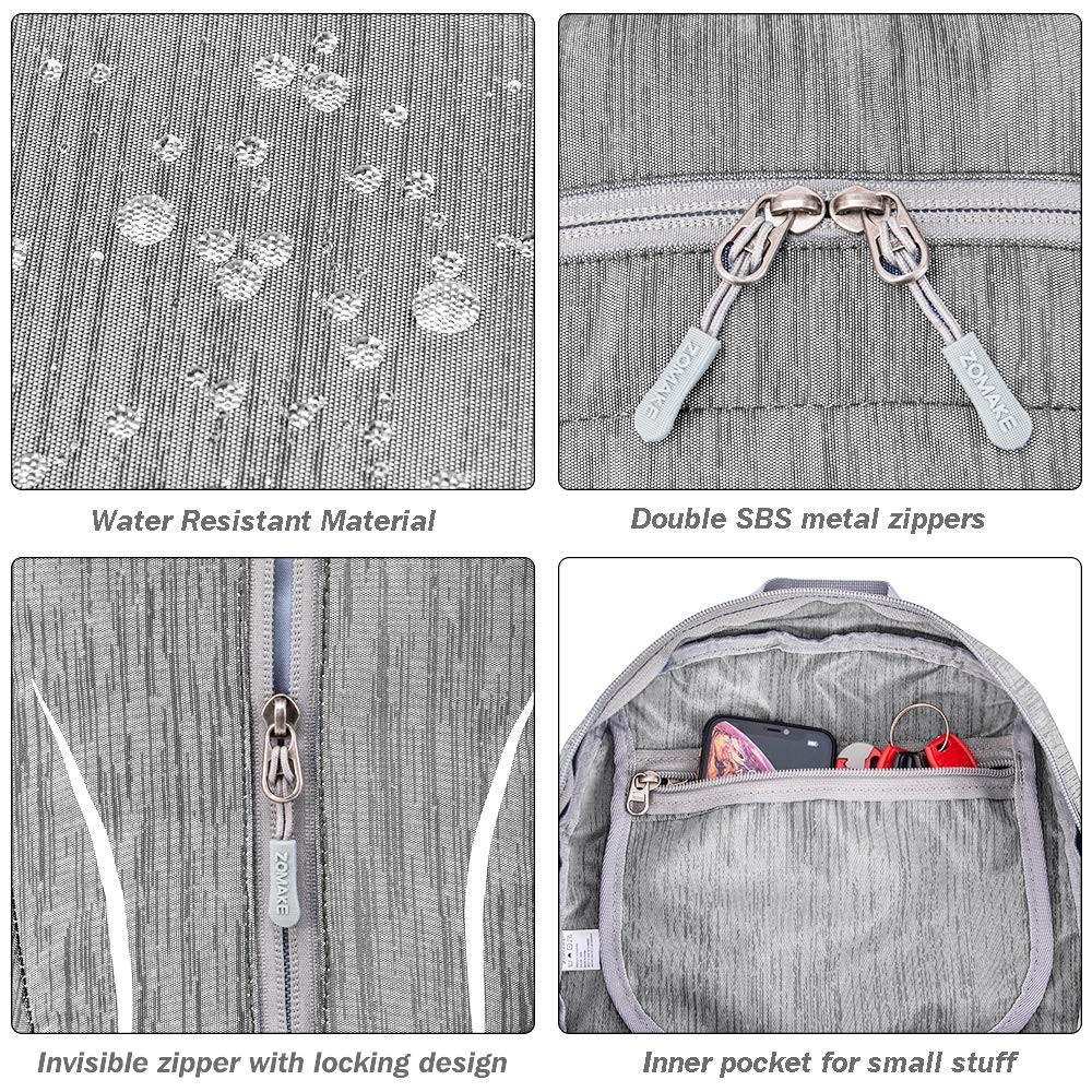 25L Ultra Lightweight Packable Backpack Foldable Hiking Daypack Silver Gray
