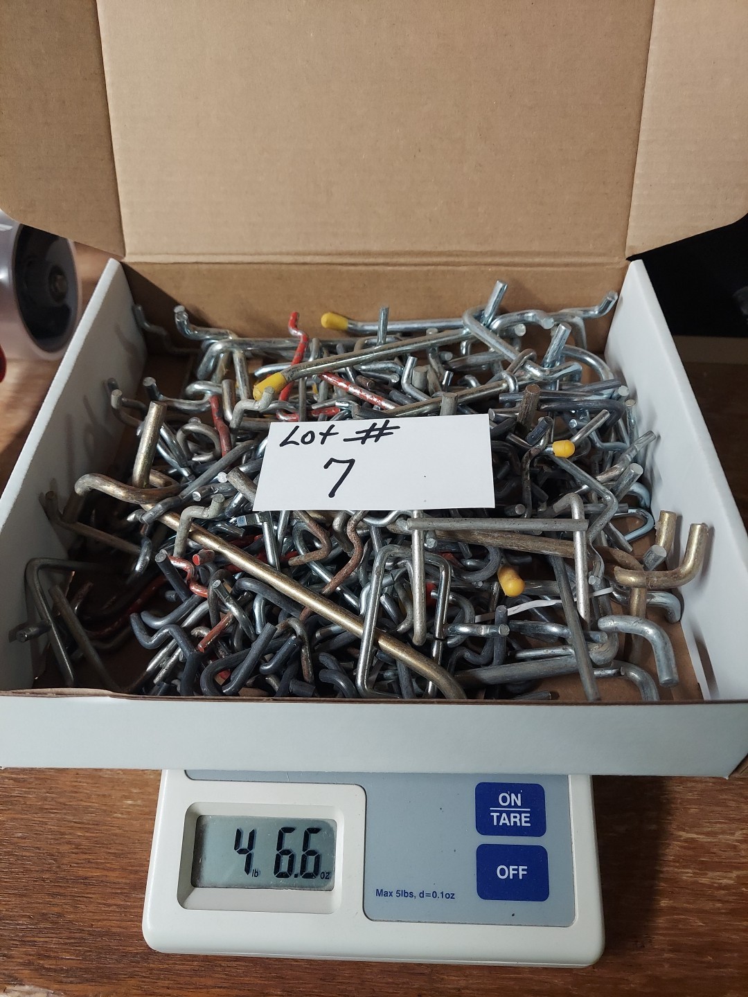 Peg board hooks box lot Used Lot #7