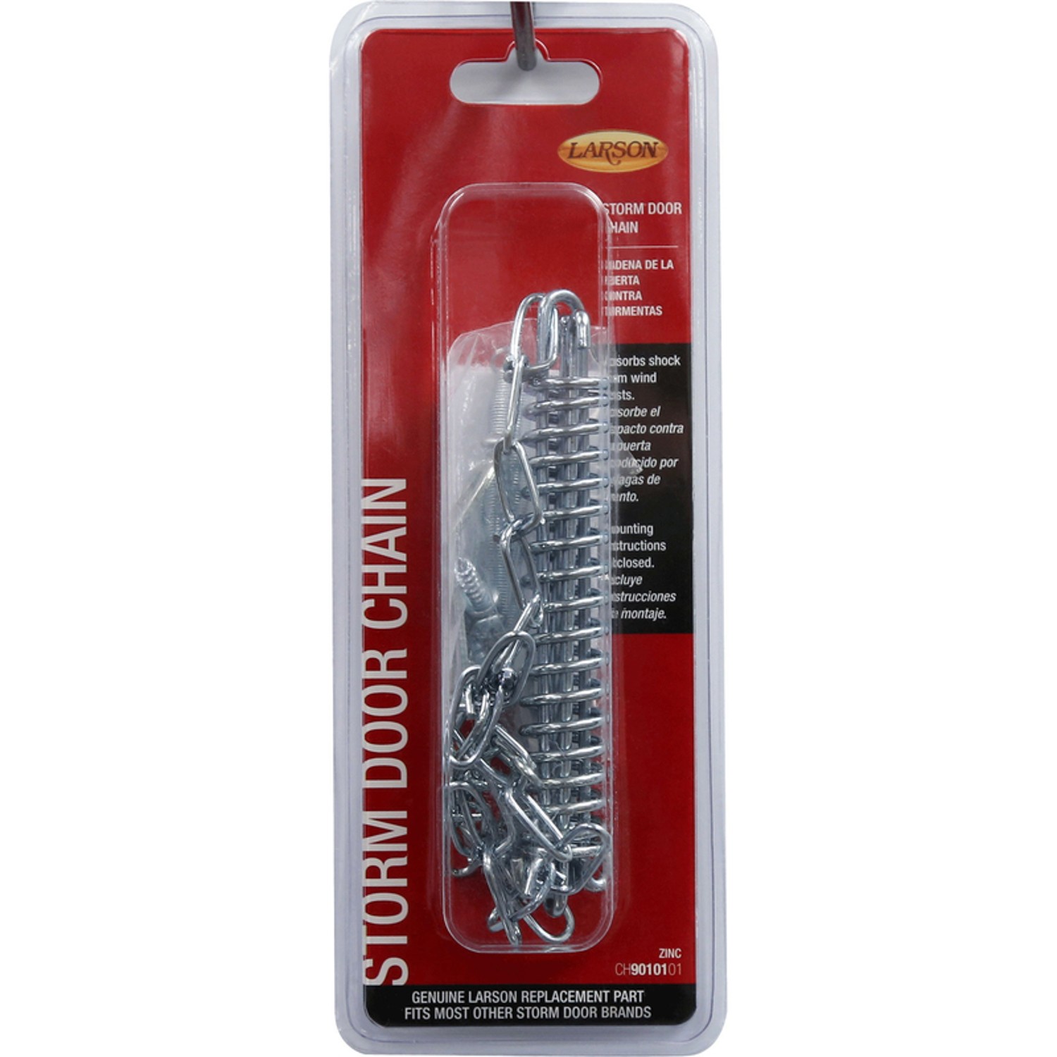 Larson 24.5 in. L Zinc-Plated Mill Steel Storm Door Wind Chain 9 pc