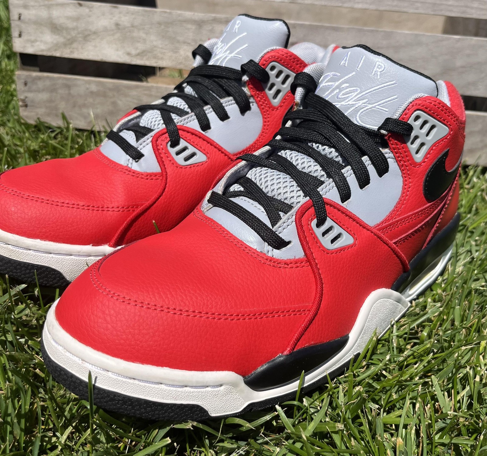 Nike Air Flight 89 Shoes Mens Size 9 Red Black Basketball Sneakers CN5668-600