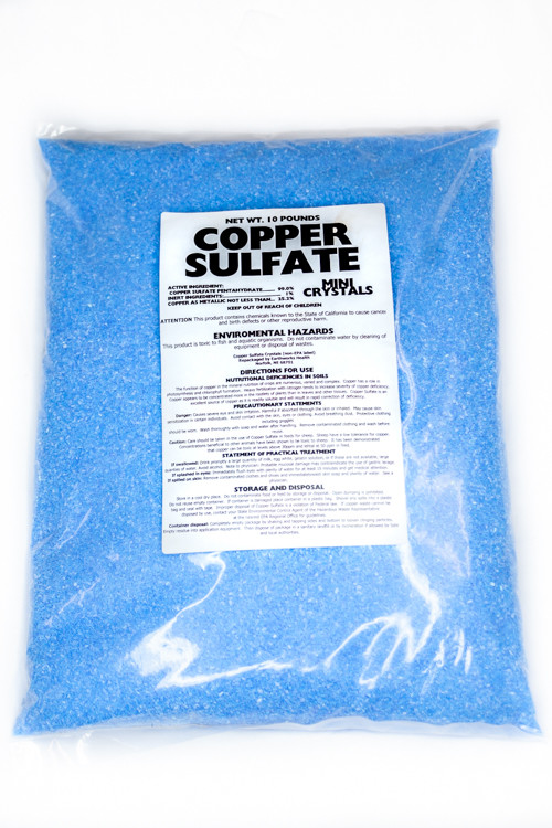 Copper Sulfate Crystals 10lb Bag (MINI CRYSTALS)