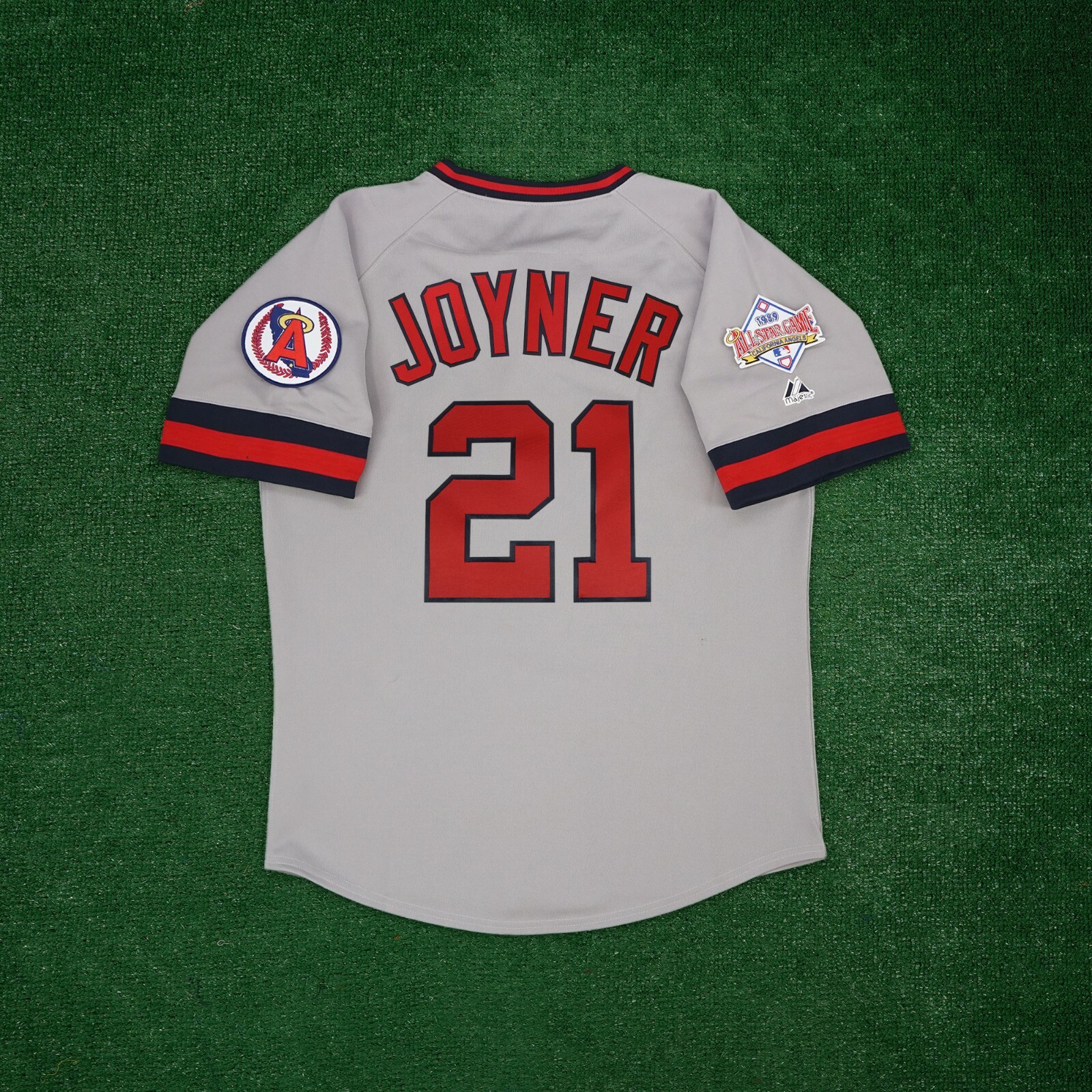 Wally Joyner 1989 California Angels Men's Cooperstown Grey Road All Star Jersey
