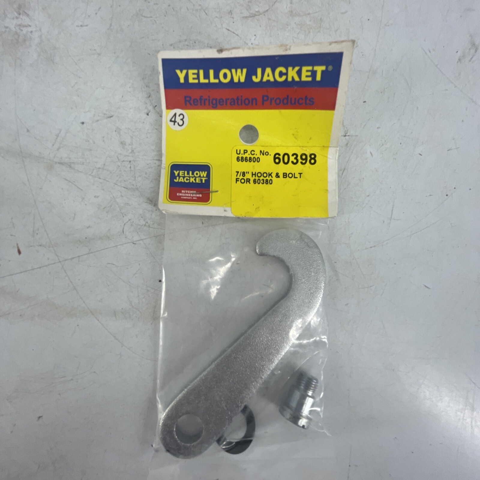 Yellow Jacket 60398 Refrigeration Products 7/8" Hook & Bolt For 60380