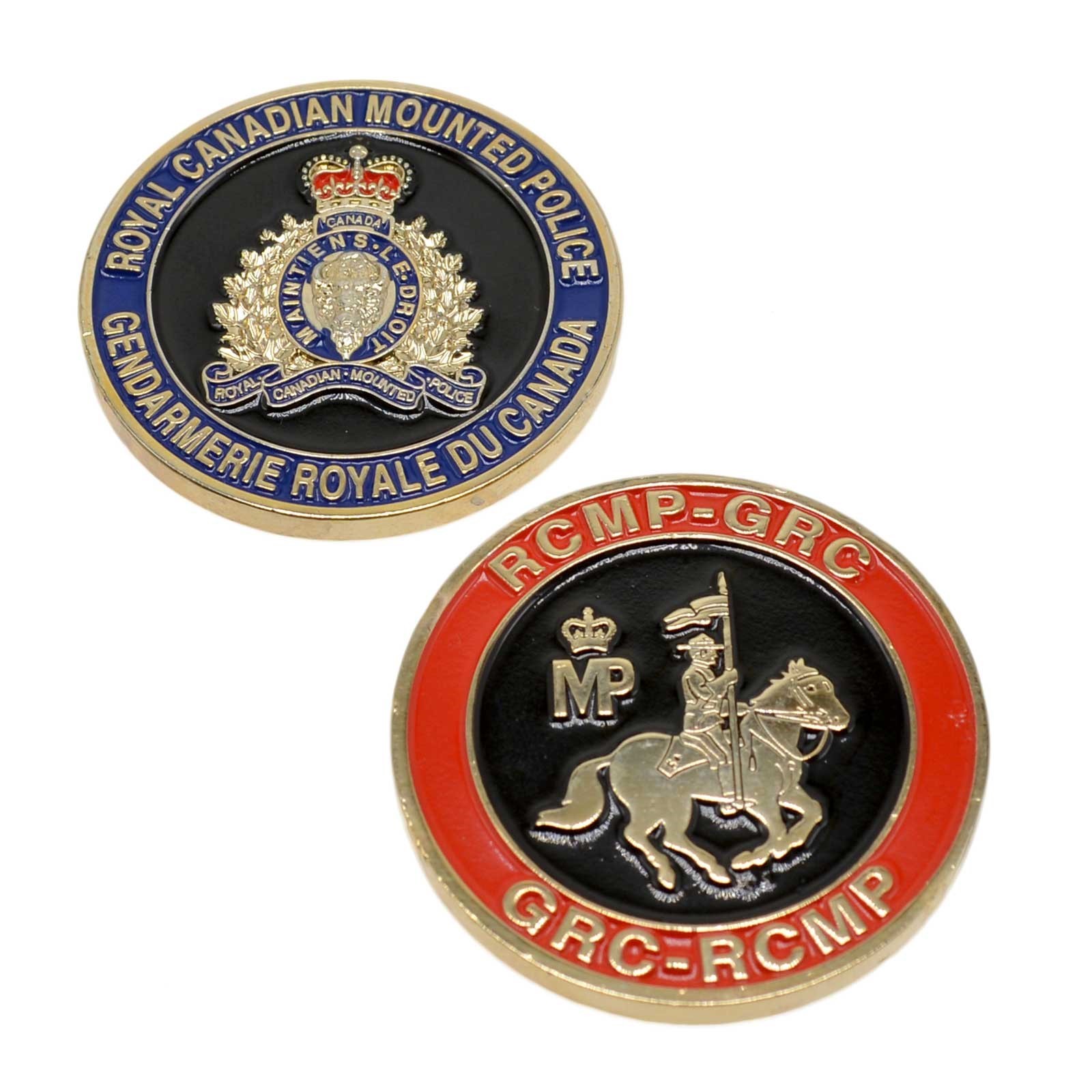 RCMP Police Challenge Coin Royal Canadian Mounted Police Crest GRC Gold