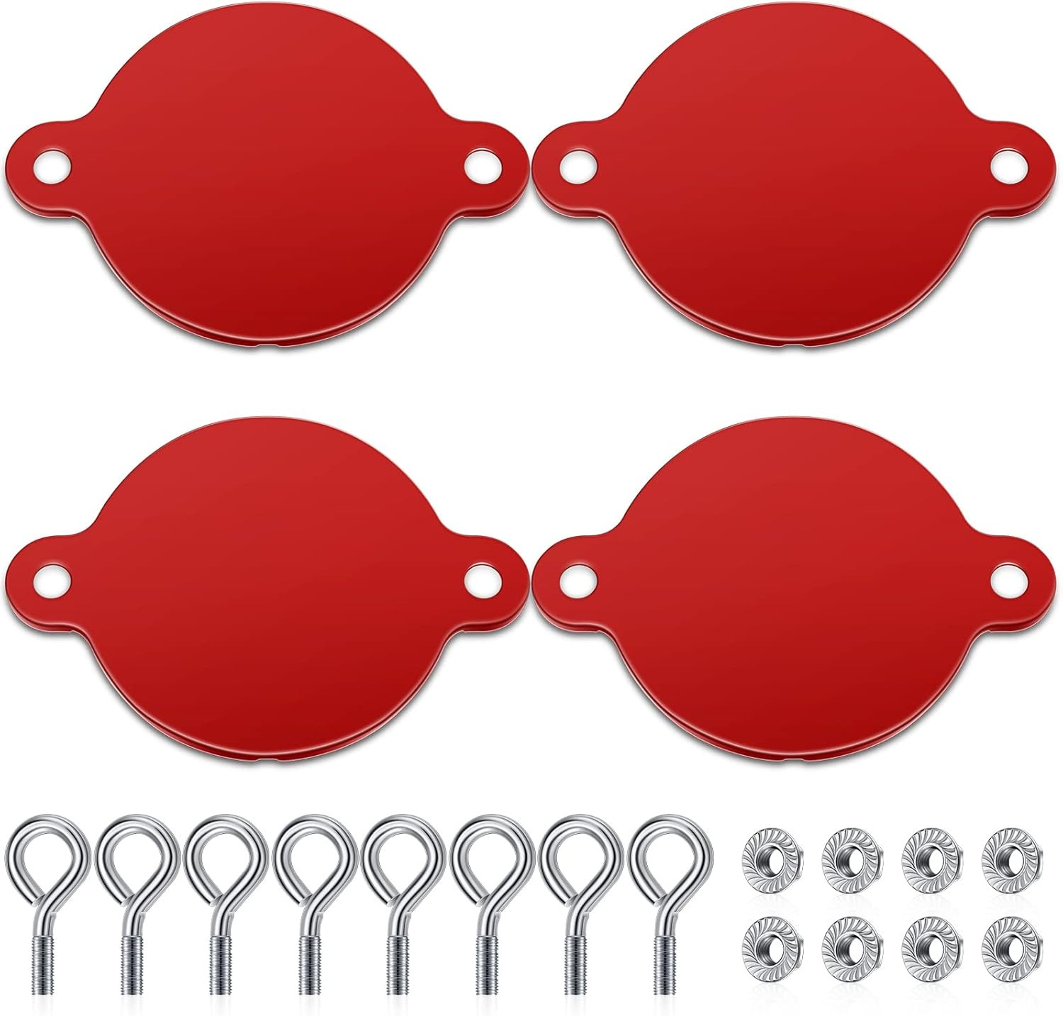 4 Pcs Fire Department Connection Caps, 2-1/2" Aluminum Fdc Cover with Screws for