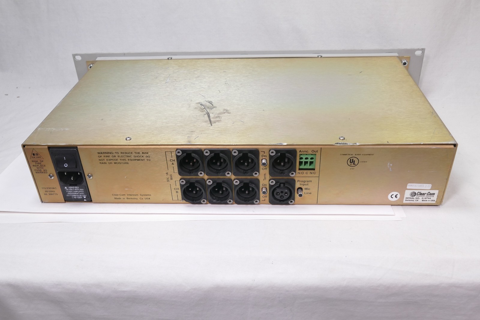 ClearCom MS-222 2-Channel Main Station