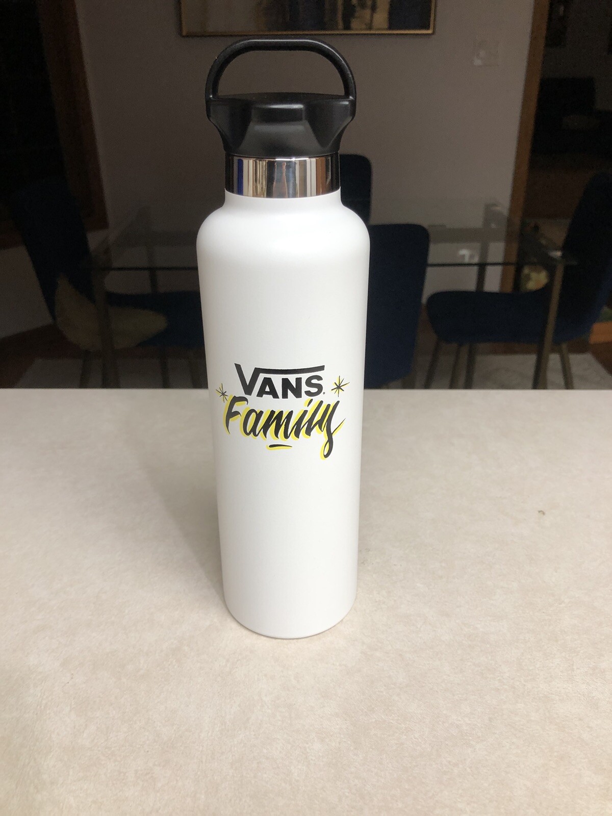 Vans Family H2GO 25oz White Water Bottle New