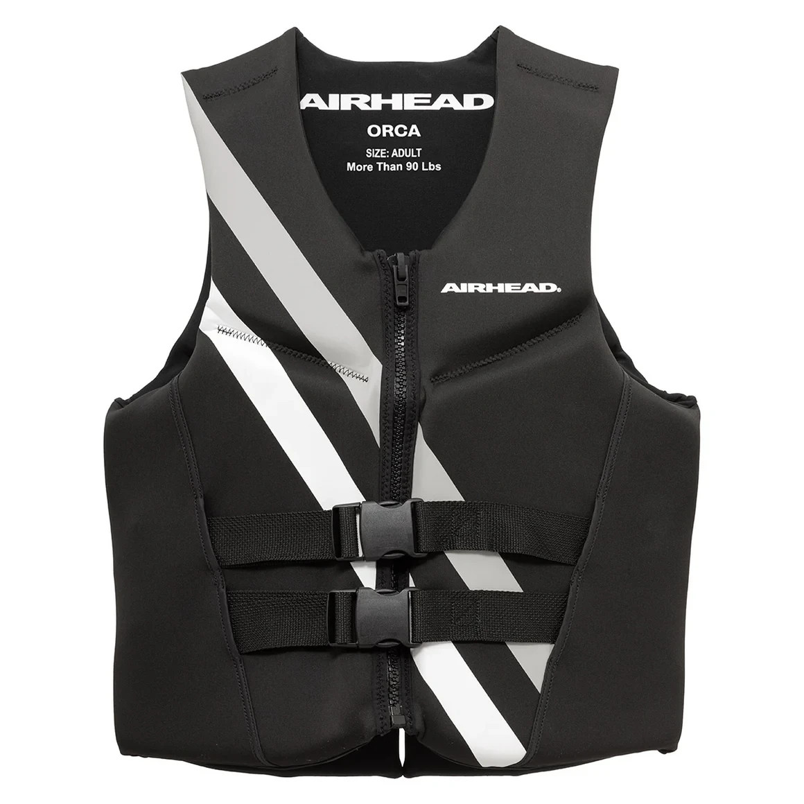 AIRHEAD SPORTS 10075-10-B-BK ADULT LARGE Orca Vest Black White New Free Ship