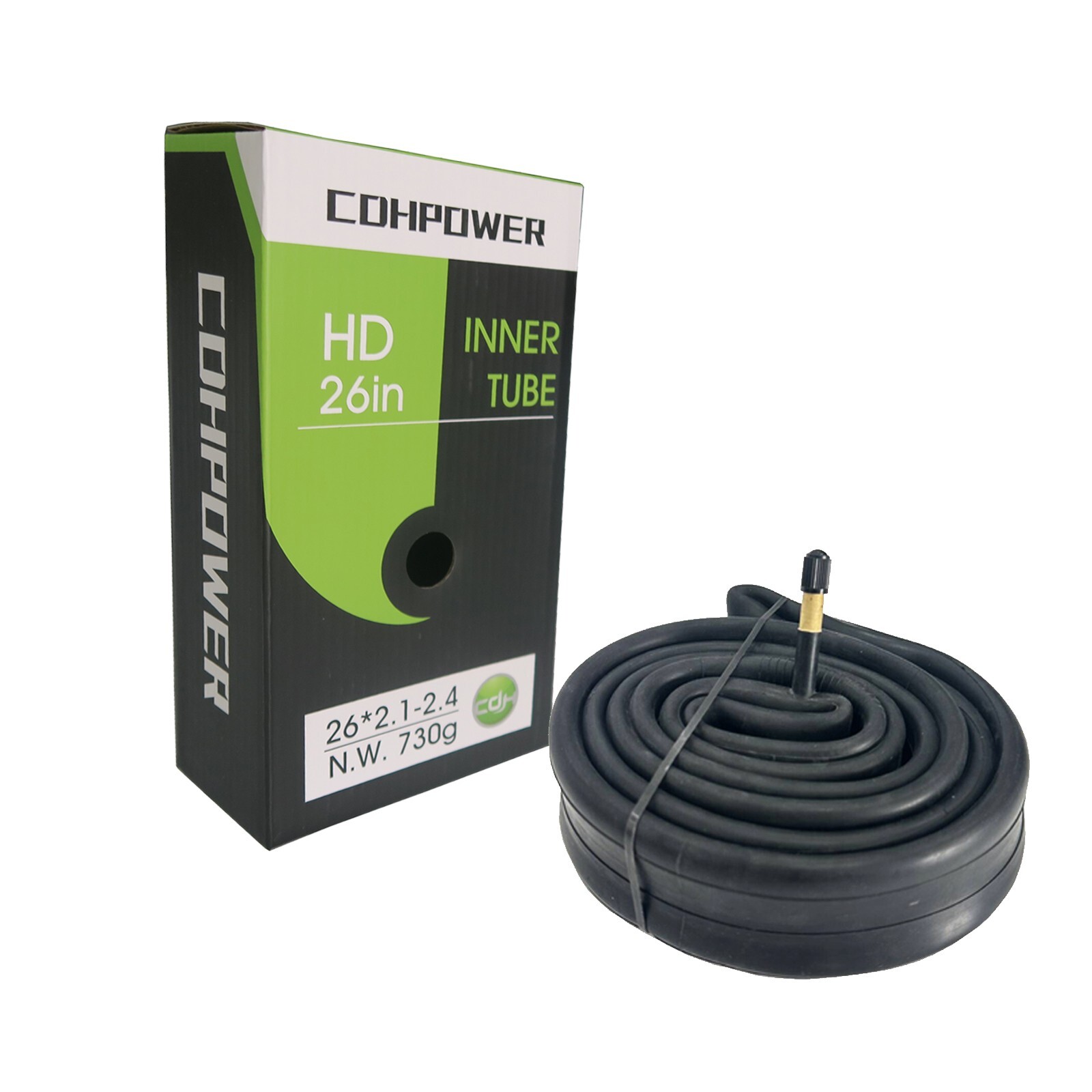 Heavy Duty 26"*2.1-2.4 Thick Bike Inner Tube 48mm Schrader 730g Bike Tire Tubes