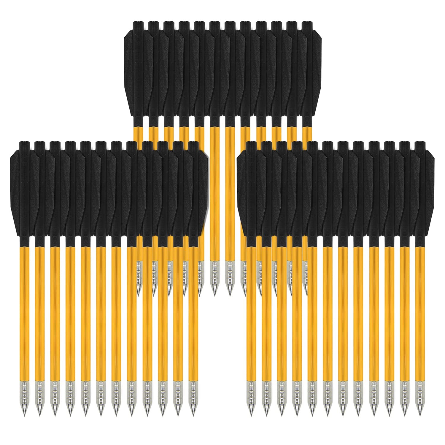 6.3" Aluminium Crossbow Bolts with Plastic Vanes, Precision Arrows for 50-80l...