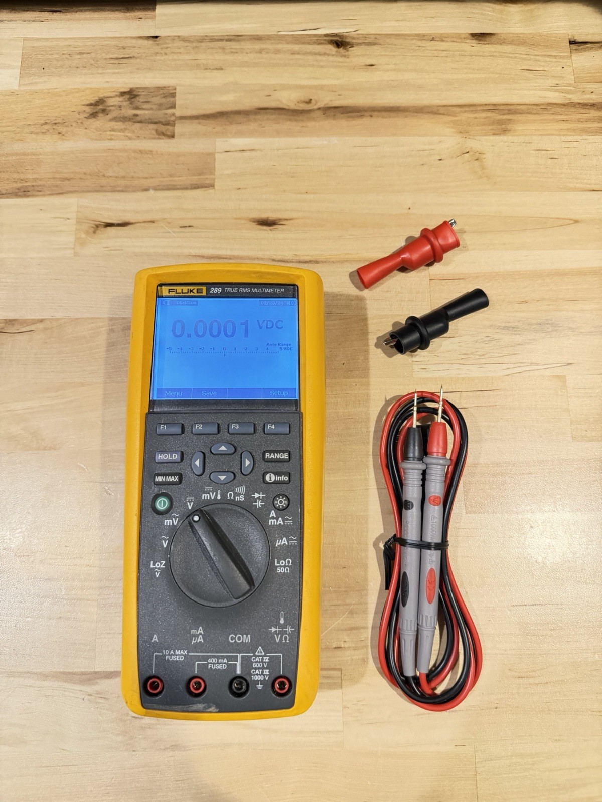 FLUKE 289 TRUE RMS ELECTRONIC LOGGING DIGITAL MULTIMETER W/ LEADS & CLIPS #7