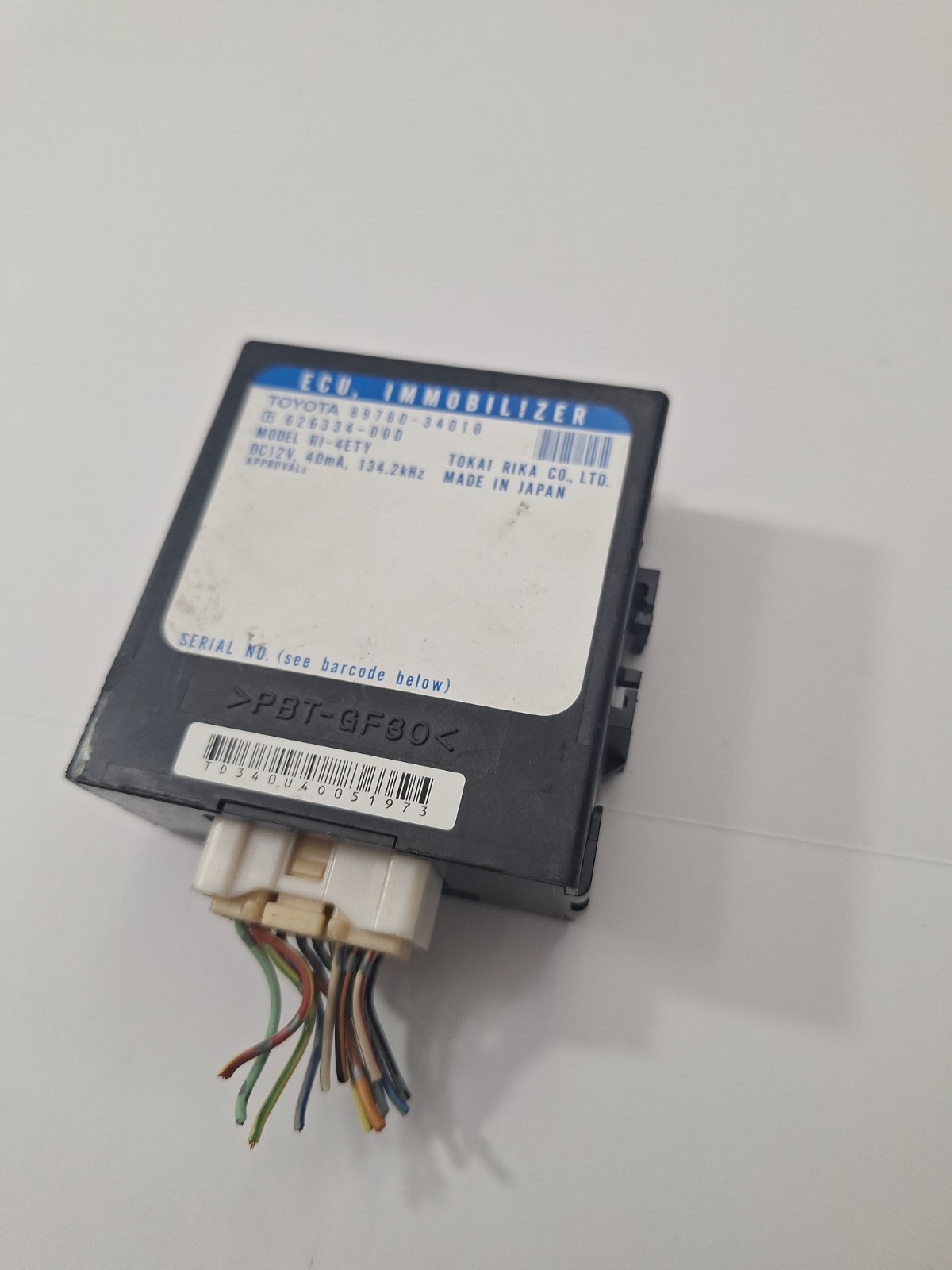 2002-07 Sequoia ENGINE IMMOBILIZER THEFT LOCKING CONTROL MODULE 89780-34010
