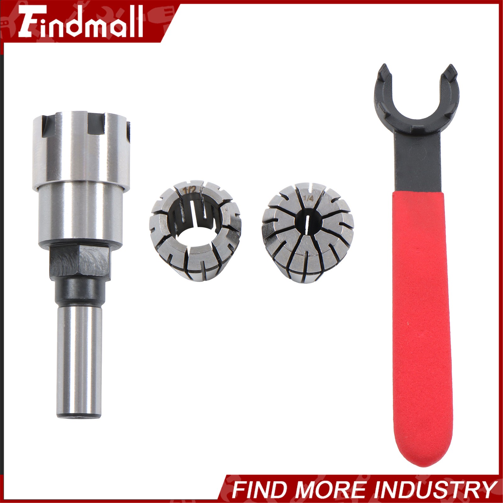 Findmall ER20 Collet Extension Chuck 1/2" Shank Router Bit Adapter Milling Tool