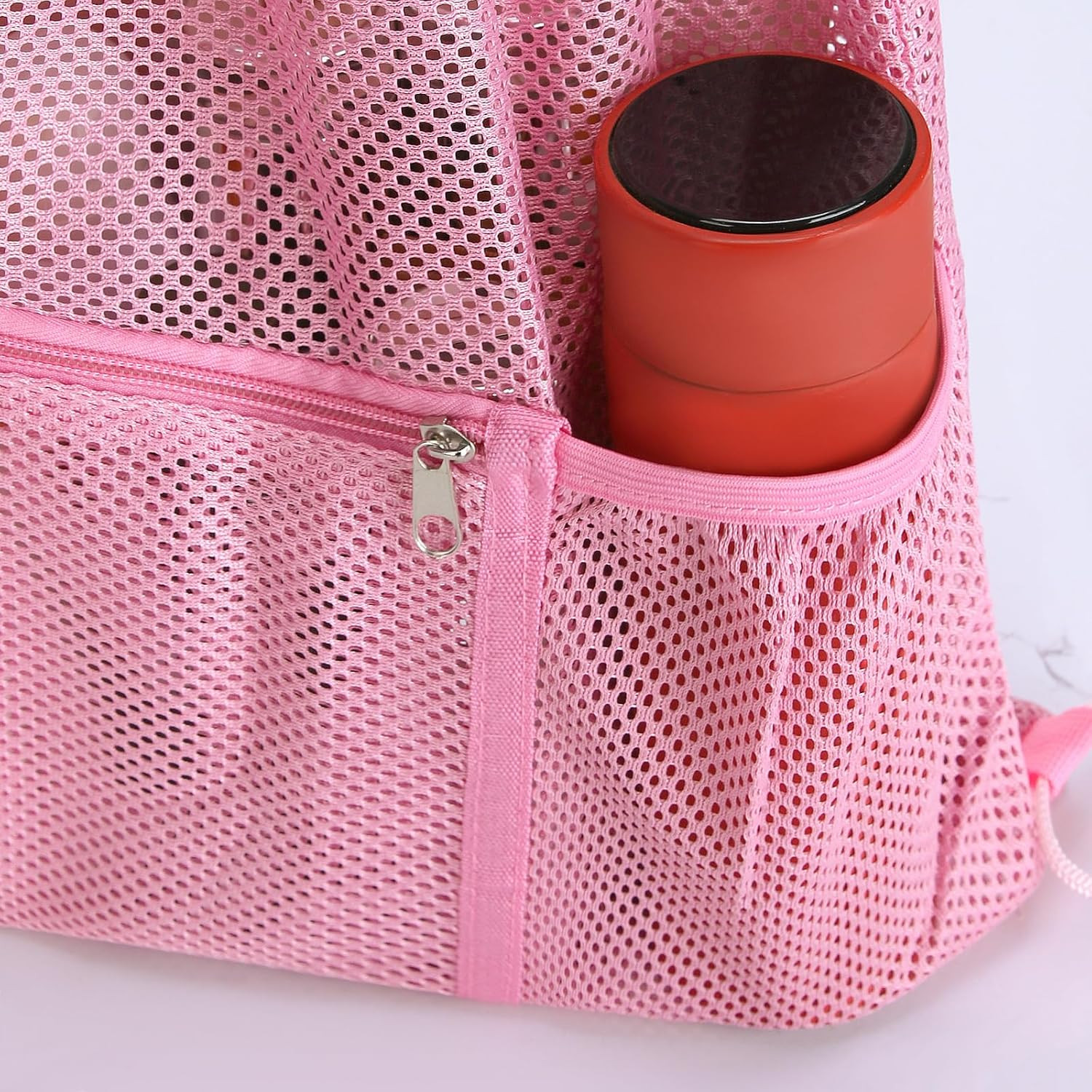 2 PACK Mesh Drawstring Backpack Bag, Multifunction Mesh Bag for Swimming, Athlet
