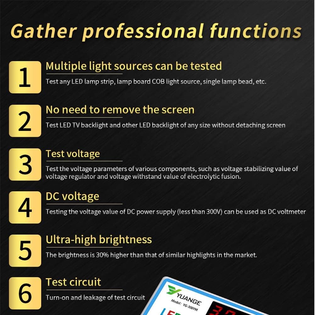 Liphontcta LED Lamp Bead TV Backlight Tester, Led Light Test Tool for White
