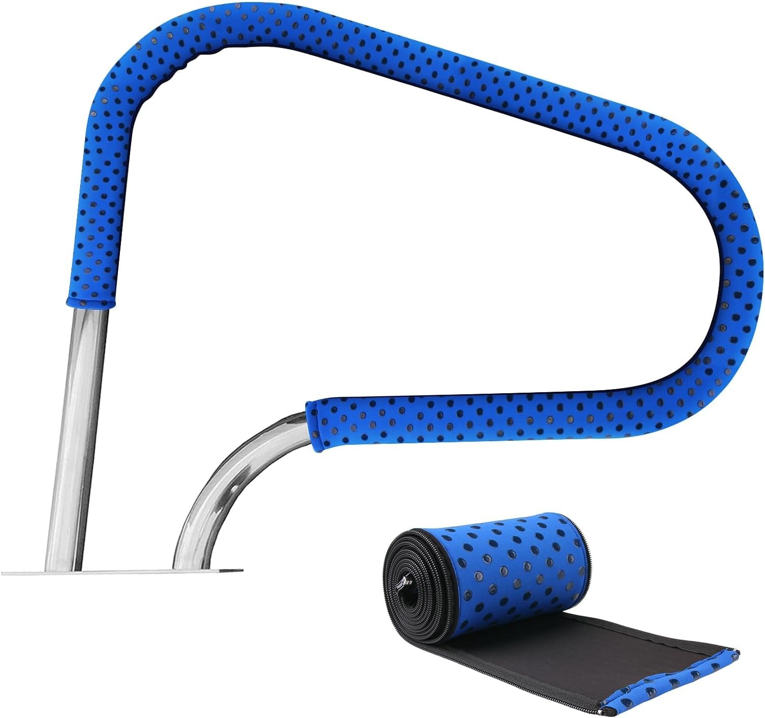 Pool Handrail Cover, 6 Feet Hand Rail Cover Neoprene with 6 Feet, Black Dots