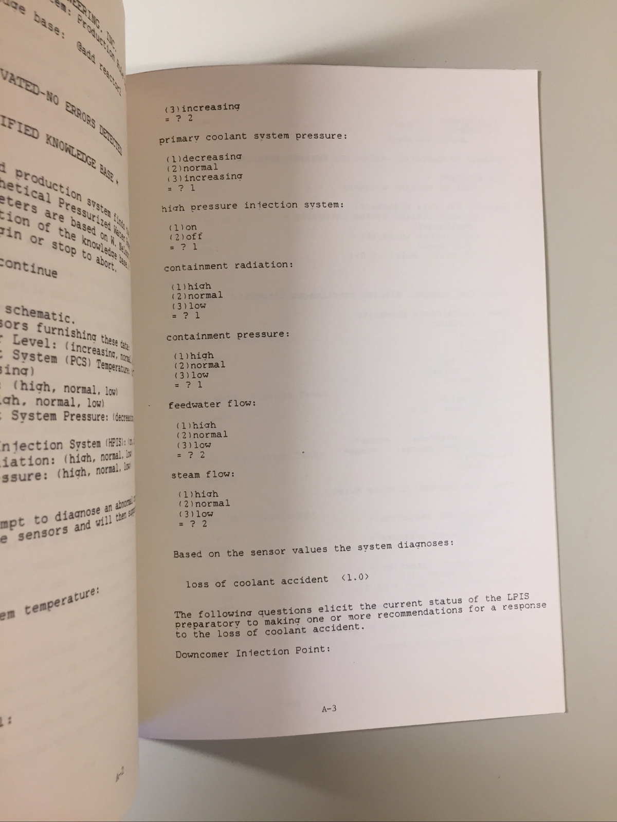 Vintage 84' SOFTWARE A&E KNOWLEDGE ENGINEERING SYSTEM General Description Manual