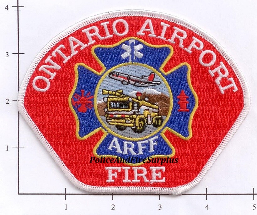 California - Ontario Airport ARFF CA Fire Dept Patch Aircraft Rescue Firefighter