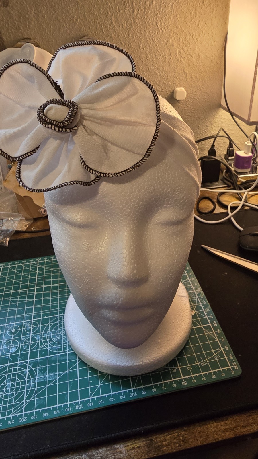 Adult/Child white flower head band, new in package