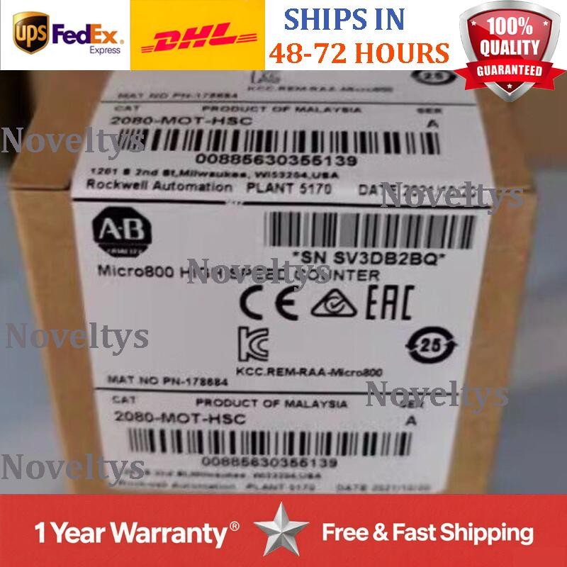 2080MOTHSC AB Micro800 plug-in module 2080-MOT-HSC Allen-Bradley New US Free Tax
