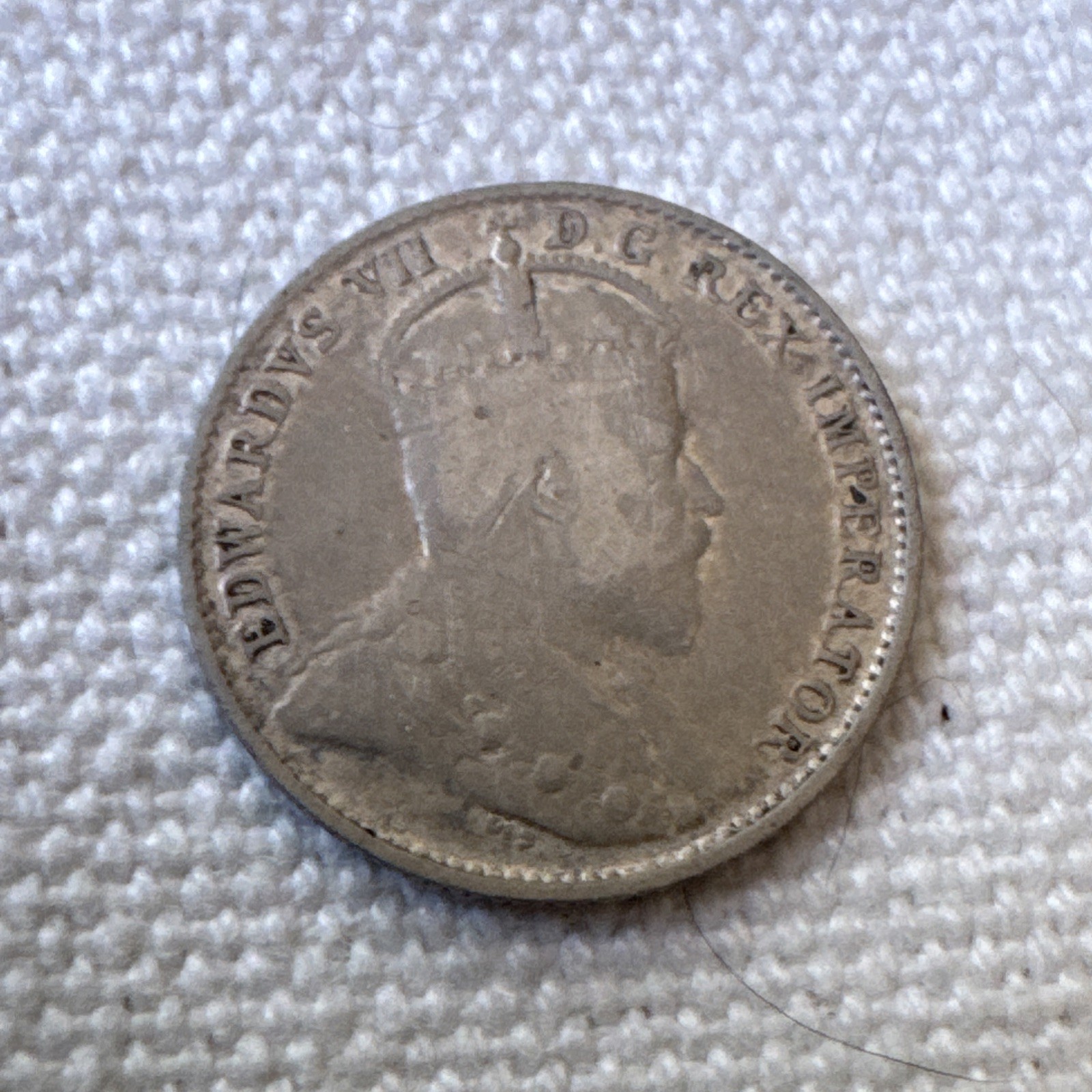 1902 Edward VII 5 Cent Half Dime 1902 Canadian 92.5% Silver Coin