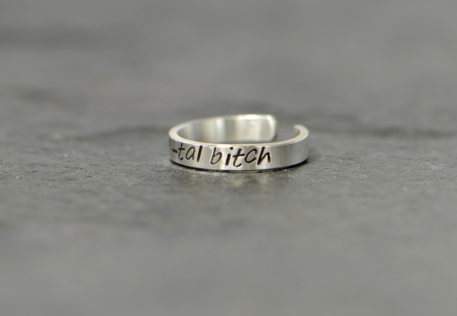 sterling silver toe ring - toe ring with a pun