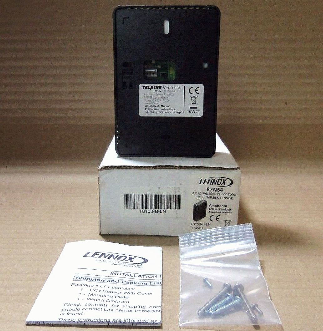 NEW LENNOX 87N54 T8100-B-LN BLACK CO2 VENTILATION CONTROLLER  T8100BLN