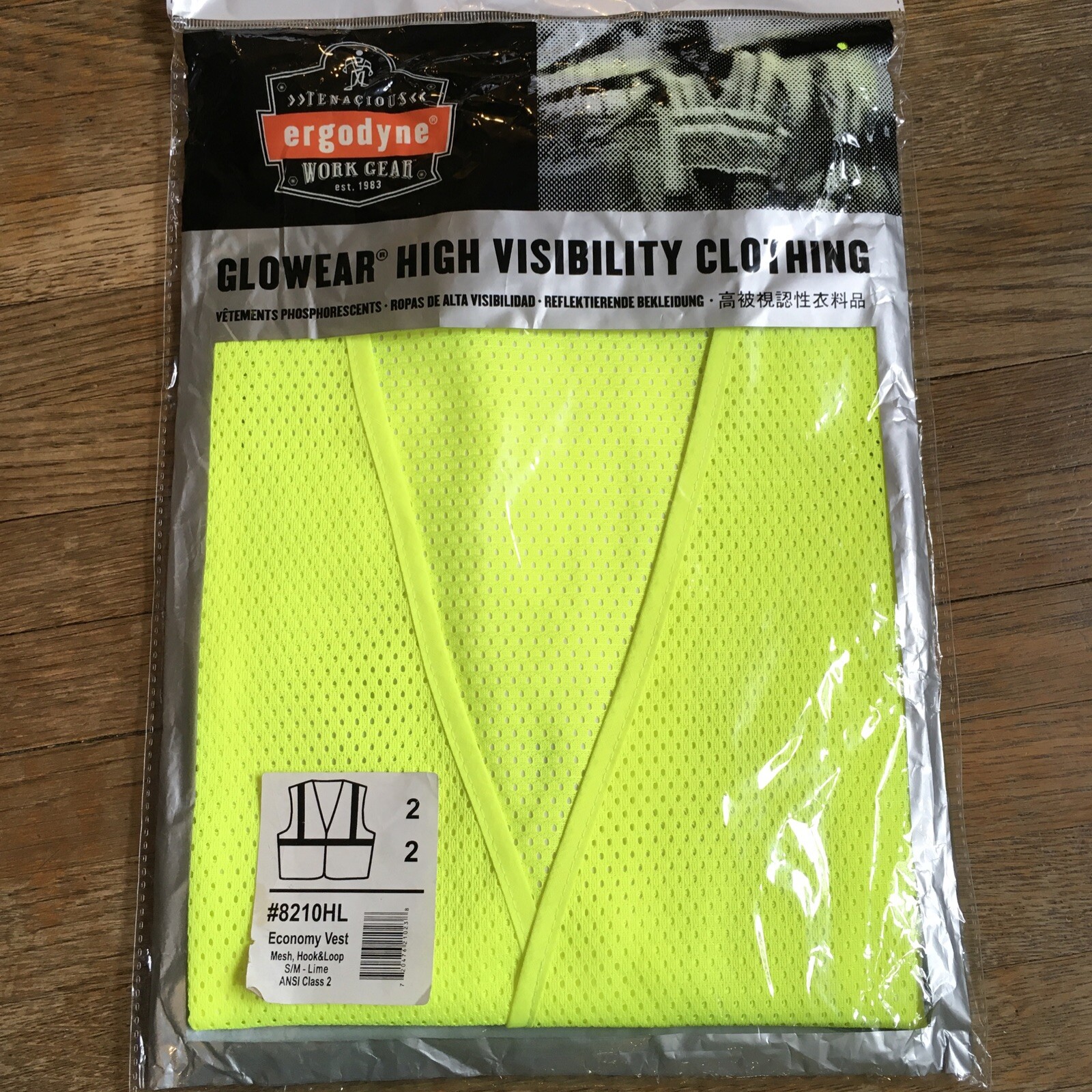 Ergodyne Work Gear~#8210HL Economy Vest~S/M~Lime~ANSI Class 2  NIP