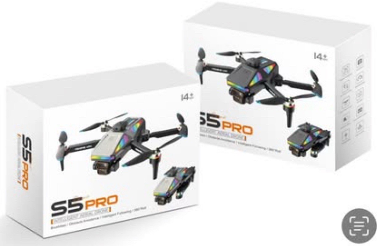S5 Drone 360 Camera Remote Control 2 Batteries 15 Minutes Flight Time Each