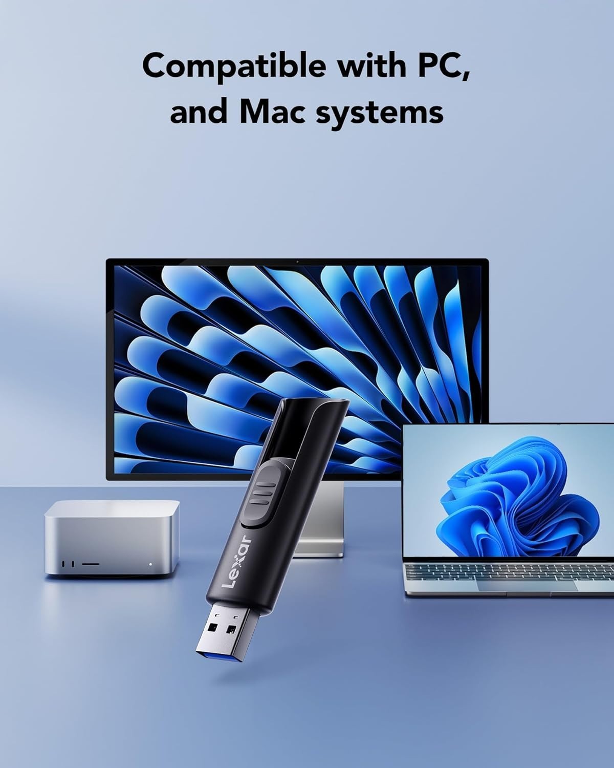 64GB USB 3.2 Flash Drive 3-Pack – Fast, Compact, Secure Storage