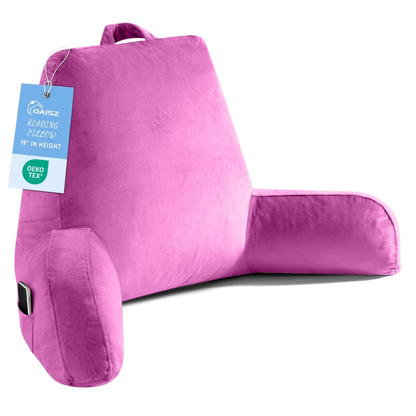 OAISZ Reading Pillow for Sitting in Bed Adult, X-Large X-Large, Rose Red