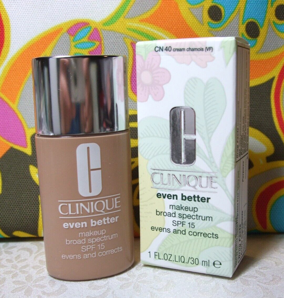 Clinique Even Better Makeup SPF 15 In CN 40 Cream Chamois (VF) FS NIB $39 Val