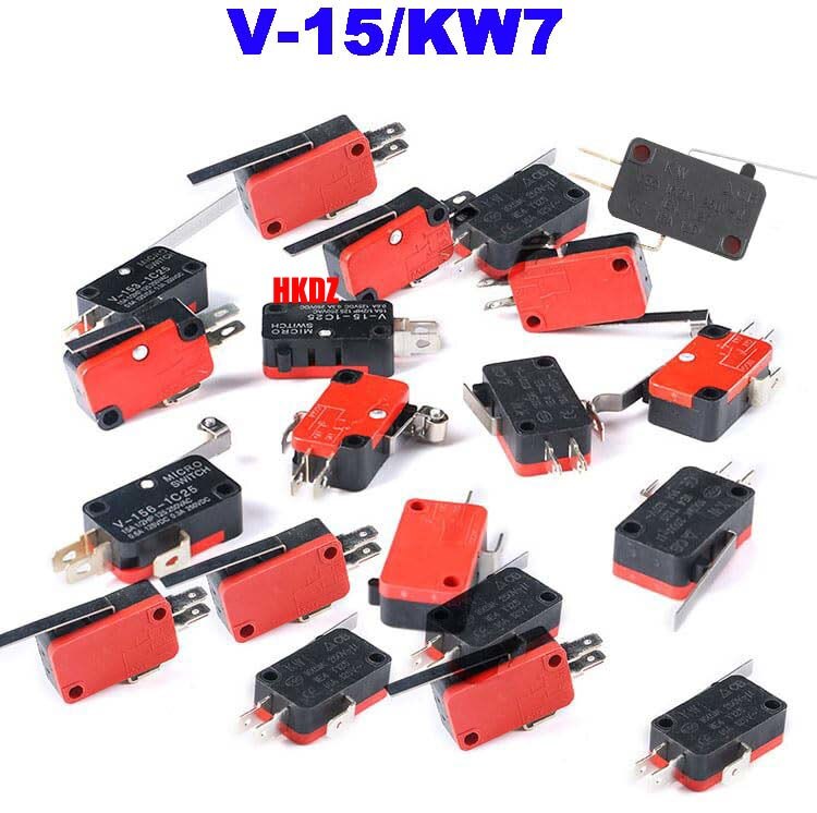Microswitch Long Lever Pulley Roller SPDT Limit Switches V-15-1C25/KW7 2/3 Pin