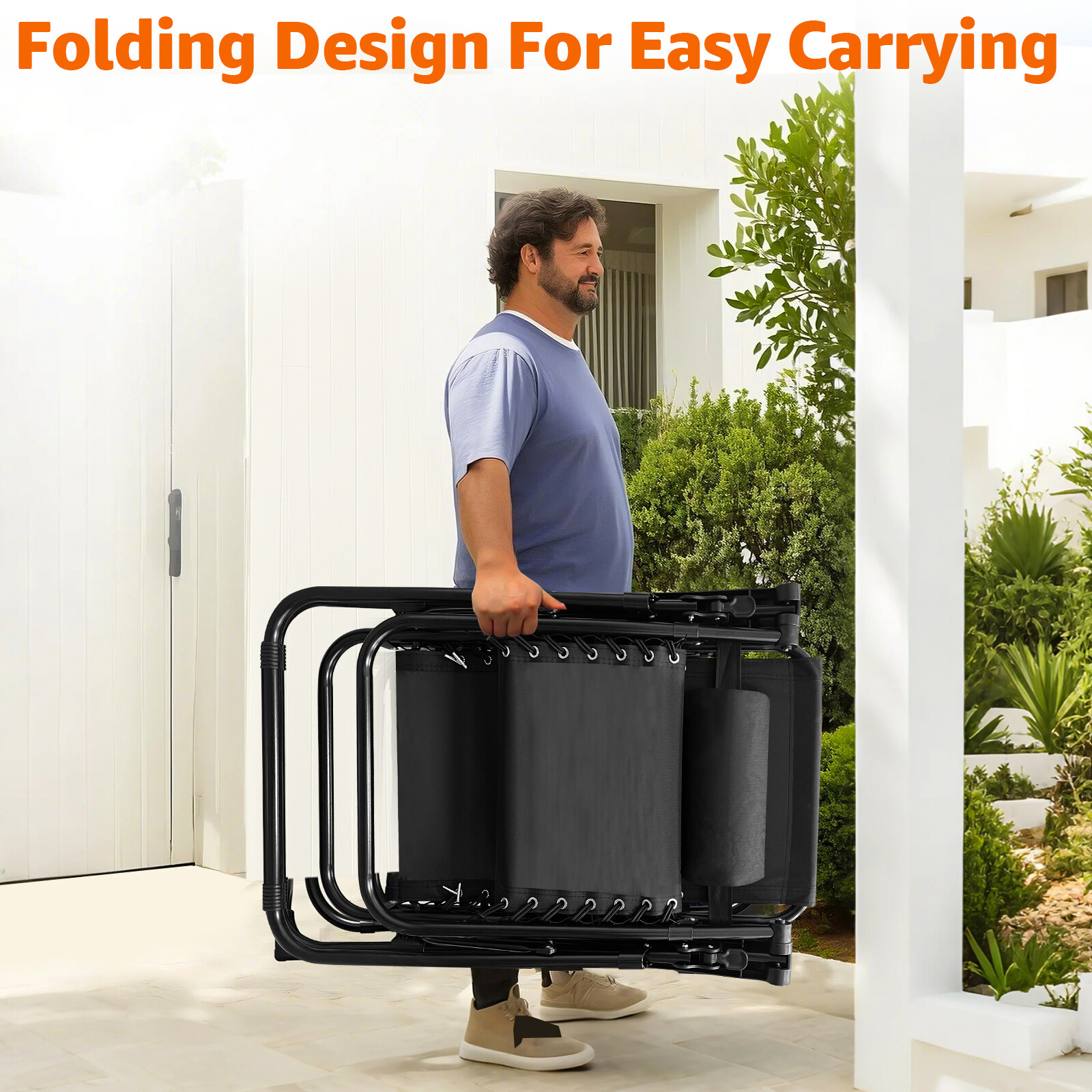 Zero Gravity Bunk Chair - Stackable Space-Saving Design for Small Balconies