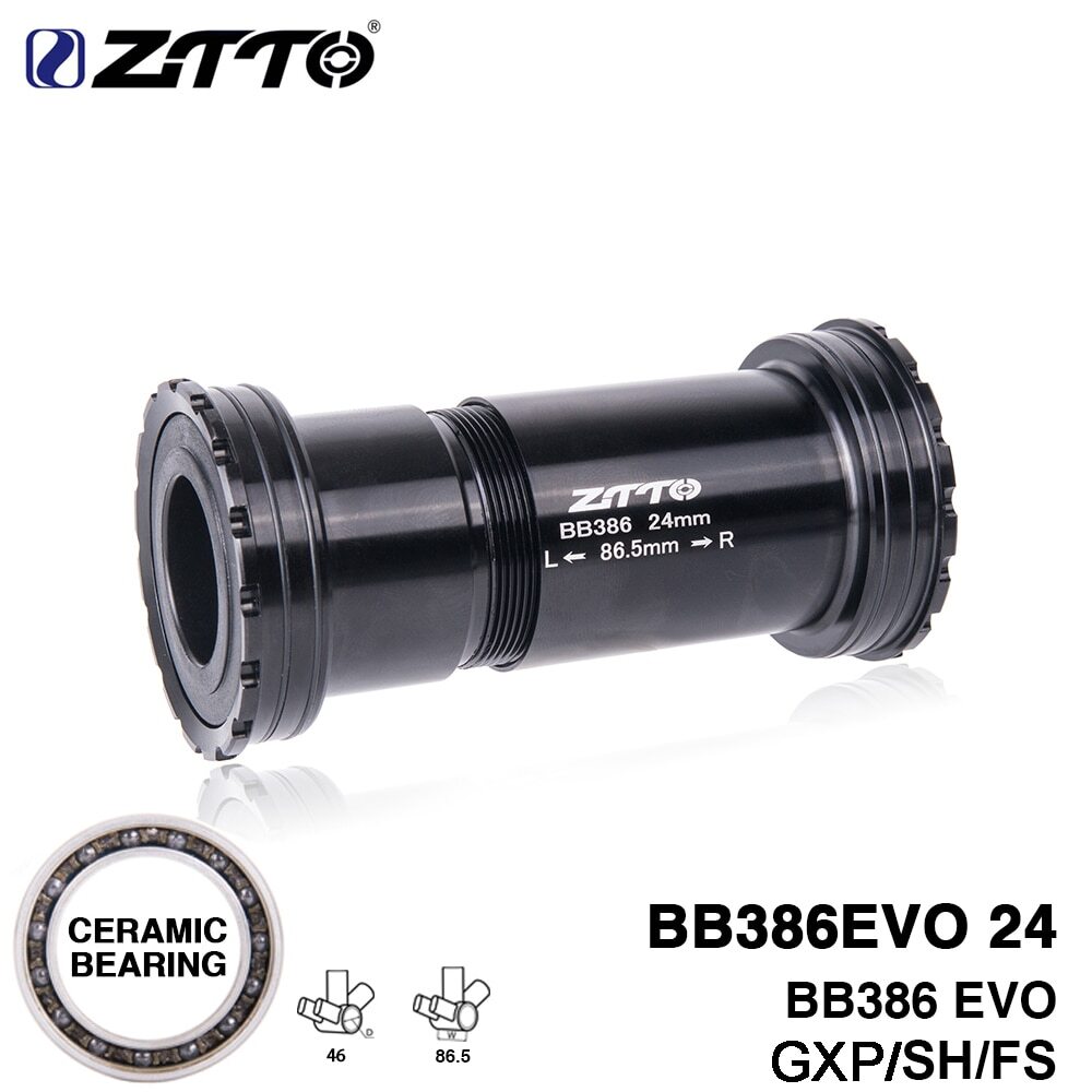 BB386 24mm Adapter Ceramic Bearing Press Fit Bicycle Bottom Brackets Bike BB