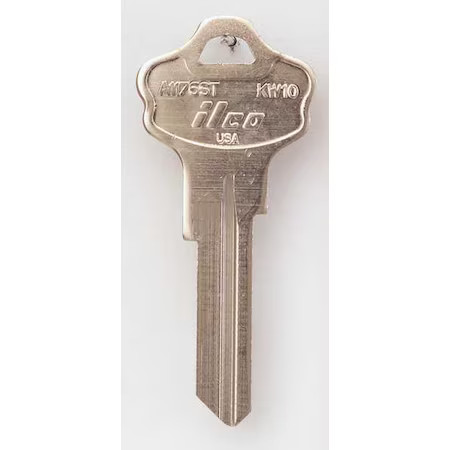 Kaba Ilco A1176st-Kw10 Key Blank, Brass, Type Kw10, 6 Pin, Pk10