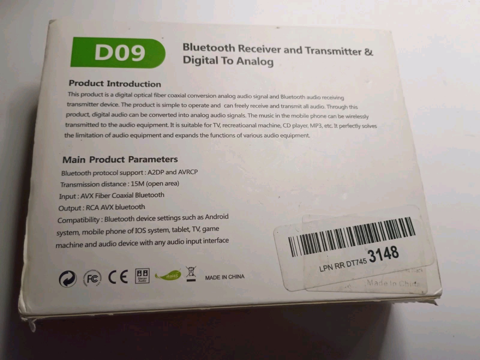 Bluetooth Receiver and Transmitter & Digital To Analog (New, Open Box)