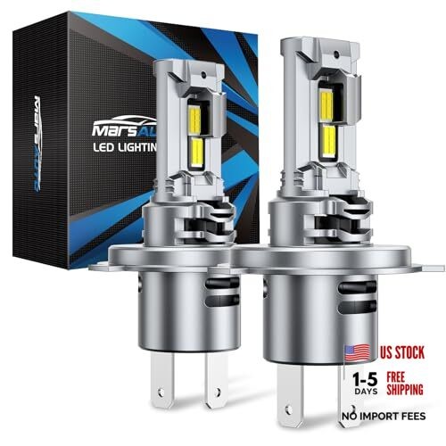 H4/9003 bulb, Super Brighter, 9003, H4 with Turbo Fan, 50000 hours Lifespan,