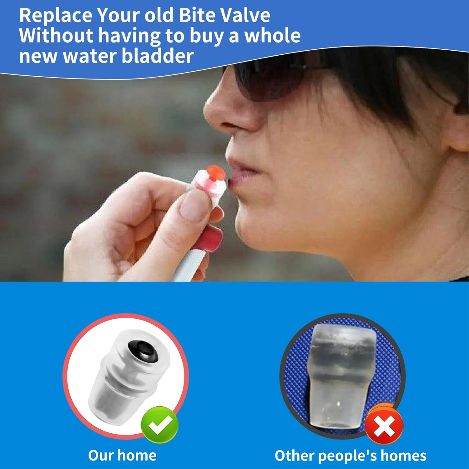 Bite Valve Replacement Mouthpiece Fit for Hydration Pack Bladder Water Backpack